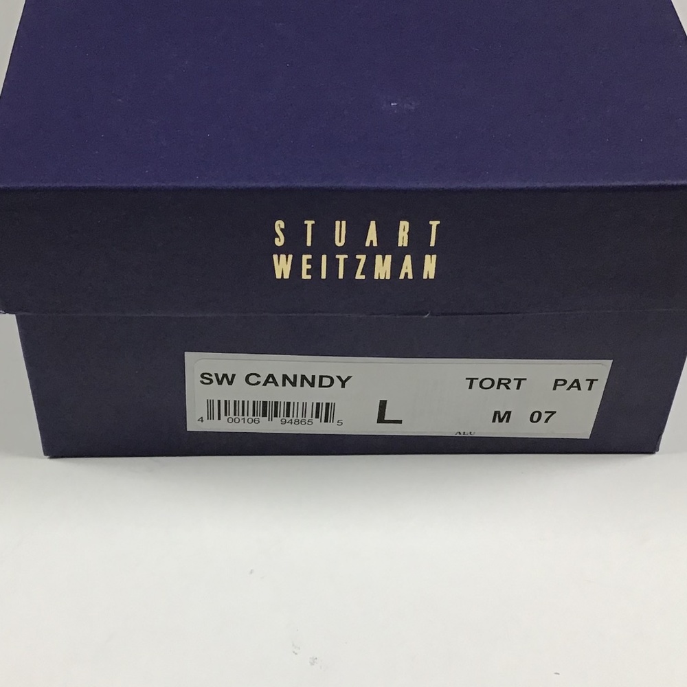 Stuart Weitzman Canndy Tortoise Patent Mule 7m - image 3